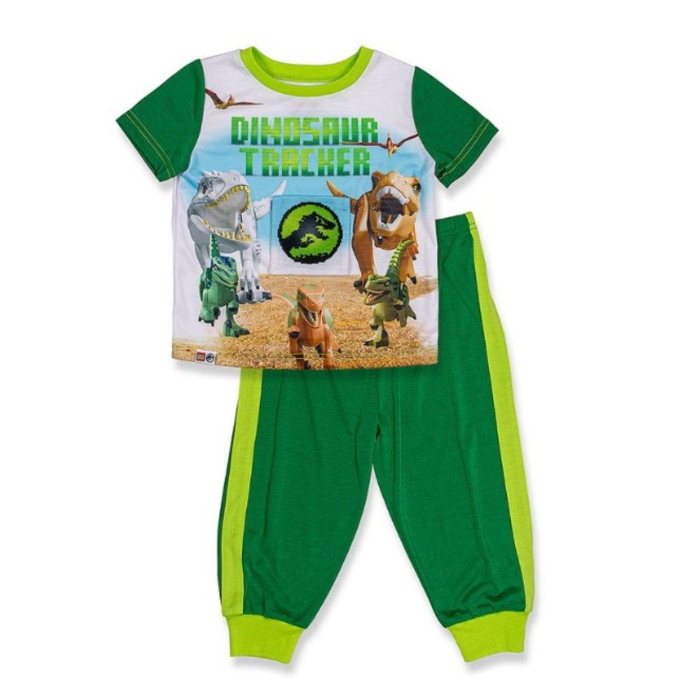 LEGO. Jurassic World White & Green Pajama Set